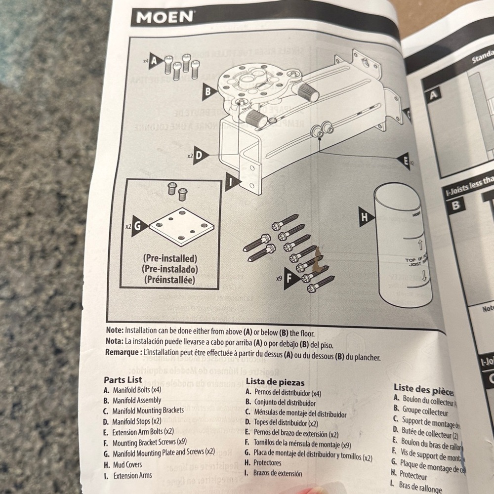 Moen TS50100 Tub filler mount kit - Picture 7 of 7